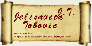 Jelisaveta Tobović vizit kartica
